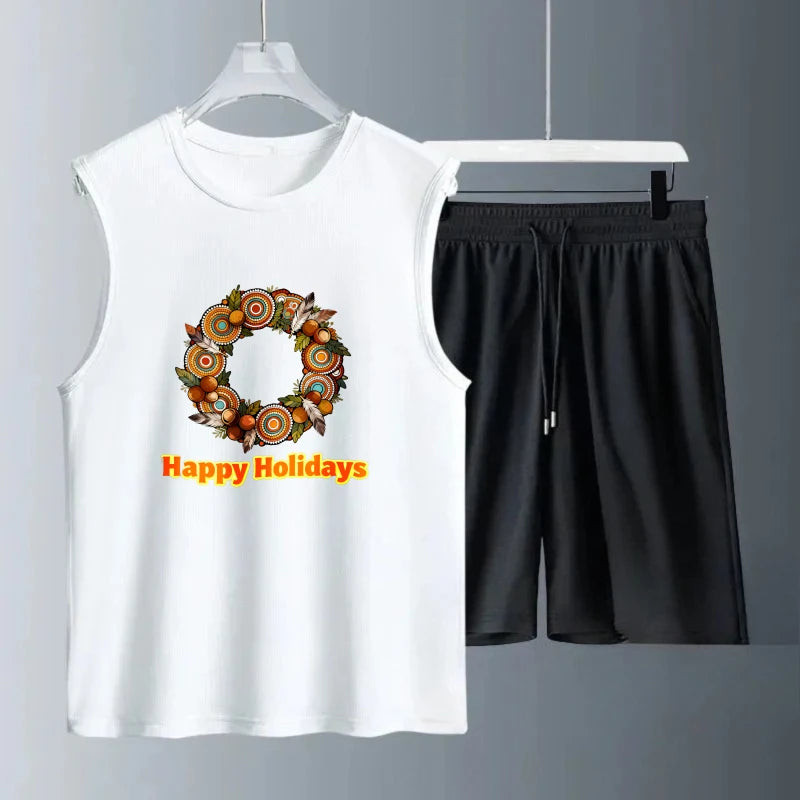 Men's Tank top Sets Summe new men's sets Short Sleeve