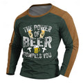 Funny 3D Beer Print T Shirt For Men Fashion